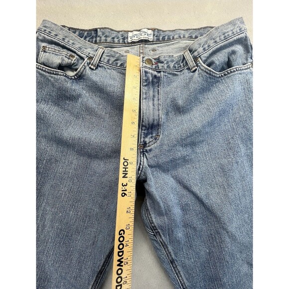 Diamond Gusset Blue Womens SZ 10 X 32 Regular Fit Vintage - Picture 6 of 11